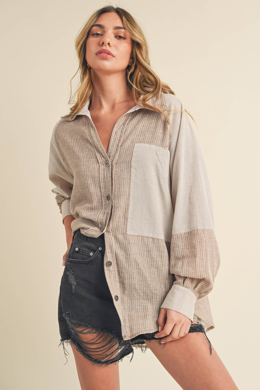 Shia Top: Oat / Contemporary