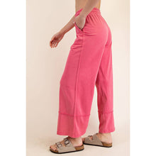 Load image into Gallery viewer, MINERAL WASHED WIDE LEG PANT: Mocha
