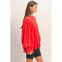 Load image into Gallery viewer, Oversized Seam Detail Long Sleeve Top: MINT
