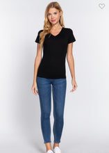 Load image into Gallery viewer, Basic V Neck Black
