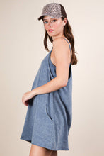 Load image into Gallery viewer, ND31251-Mineral Washed Knit Mini Dress with Shorts Inside : HOT PINK / S-M-L/2-2-2

