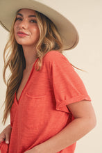 Load image into Gallery viewer, Zoie V-Neck Short Sleeve Top: Oat / Contemporary
