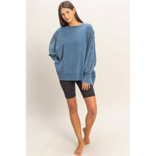 Load image into Gallery viewer, Oversized Seam Detail Long Sleeve Top: MINT
