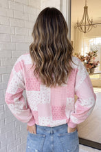 Load image into Gallery viewer, LAS Patchwork Floral Print Mock Neck Sweatshirt (S-XL): Green / M
