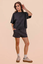 Load image into Gallery viewer, Mineral Washed Knit Casual Top: PINK
