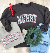 Load image into Gallery viewer, Camo Merry Sweatshirt: Khaki (LIGHTER ONE IN PICS)
