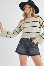 Load image into Gallery viewer, Emmanuelle Sweater: Heather Gray/Navy / Contemporary
