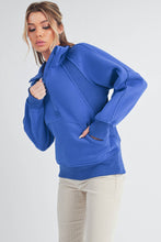 Load image into Gallery viewer, Long Dove Funnel Neck Half Zip: Pink
