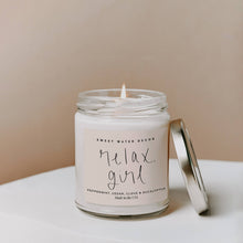 Load image into Gallery viewer, Relax, Girl 9 oz Soy Candle - Home Decor &amp; Gifts
