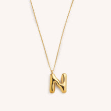 Load image into Gallery viewer, Bubble Initial Charm Necklaces- Gold: C
