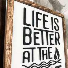 Load image into Gallery viewer, Life is Better at the Lake Wood Sign: Special Walnut
