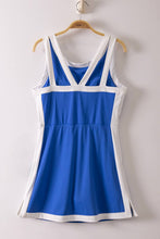 Load image into Gallery viewer, Color Block Activewear Mini Dress W/ Bra Cap: GREEN
