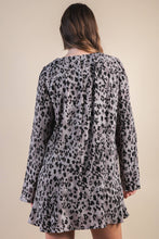 Load image into Gallery viewer, Leopard Printed Pleated Mini Dress: MOCHA LEOPARD
