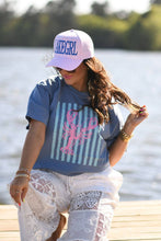 Load image into Gallery viewer, Lobster Stripes Tee: Ice Blue
