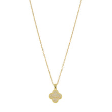 Load image into Gallery viewer, Clover Pendant Charm Necklace: Gold

