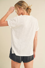 Load image into Gallery viewer, Zoie V-Neck Short Sleeve Top: Oat / Contemporary
