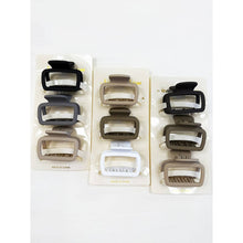 Load image into Gallery viewer, Neutral Color Medium Size  Rectangle Hair Claw Set: MIX COLOR / ONE(12)
