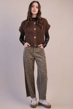 Load image into Gallery viewer, Oversized Button Down Knit Sweater Top: BLACK
