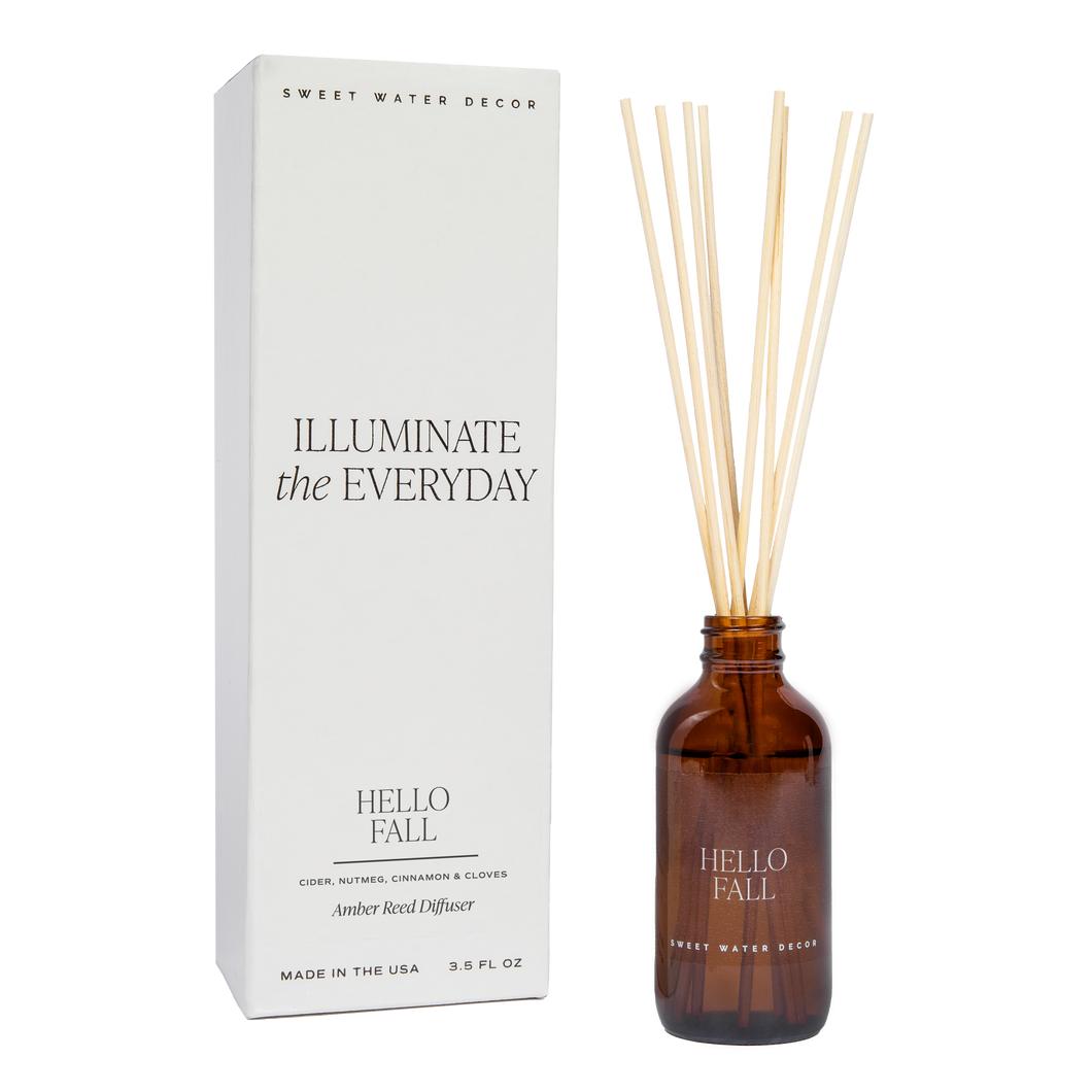 Hello Fall Amber Reed Diffuser - Home Decor & Gifts