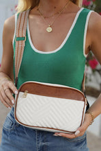 Load image into Gallery viewer, White quilted crossbody bag
