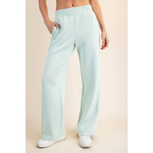 Load image into Gallery viewer, MODAL SCUBA PIPING STRAIGHT PANT: Black/Cream
