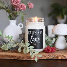 Load image into Gallery viewer, 13 oz Mason Jar Candle: Raspberry Lane

