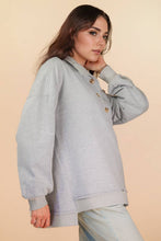 Load image into Gallery viewer, NT12225-Mock Neck Mineral Washed Knit Causal Top: H GREY / S-M-L/2-2-2
