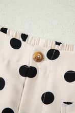 Load image into Gallery viewer, PRETTY BASH Polka Dot Patch Pocket Wide Leg Pants: White / L
