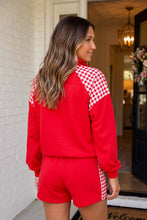 Load image into Gallery viewer, LAS Plaid Patchwork Zipper Collar Shorts Set (S-XL): Coffee / M

