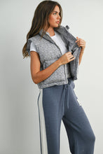Load image into Gallery viewer, High Neck Floral Puffer Vest - BMJ7560: BLUSH / L
