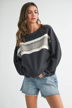 Load image into Gallery viewer, Navy/Ivory/Tan Sweatshirt
