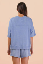Load image into Gallery viewer, Mineral Washed Knit Casual Top: SEAFOAM
