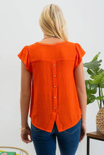 Load image into Gallery viewer, TULIP SLEEVE BACK BUTTON BLOUSE: KELLY GREEN
