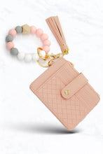 Load image into Gallery viewer, Silicone Bead Gold Holder Keychain: Lilac
