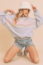 Load image into Gallery viewer, Winnie Sweatshirt: White/Heather Gray/Sky
