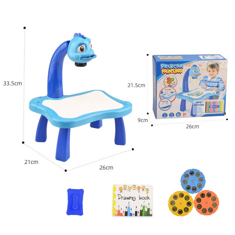 Multifunctional Projector Drawing and Writing Desk for Kids: Blue / One Size