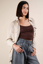 Load image into Gallery viewer, Mineral Washed Oversized Gauze Shacket Jacket: CORAL
