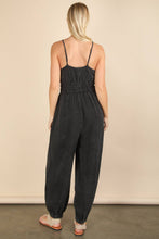 Load image into Gallery viewer, Mineral Washed Cotton Gauze Casual Jumpsuit: SAGE
