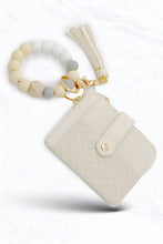 Load image into Gallery viewer, Silicone Bead Gold Holder Keychain: Lilac
