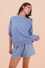 Load image into Gallery viewer, Mineral Washed Knit Casual Top: SEAFOAM
