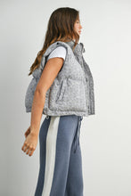 Load image into Gallery viewer, High Neck Floral Puffer Vest - BMJ7560: BLUSH / L
