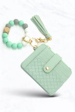 Load image into Gallery viewer, Silicone Bead Gold Holder Keychain: Lilac
