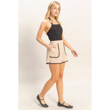 Load image into Gallery viewer, Scallop Trim High-Waisted Shorts: BEIGE
