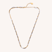 Load image into Gallery viewer, Mixed Metal Herringbone Necklace
