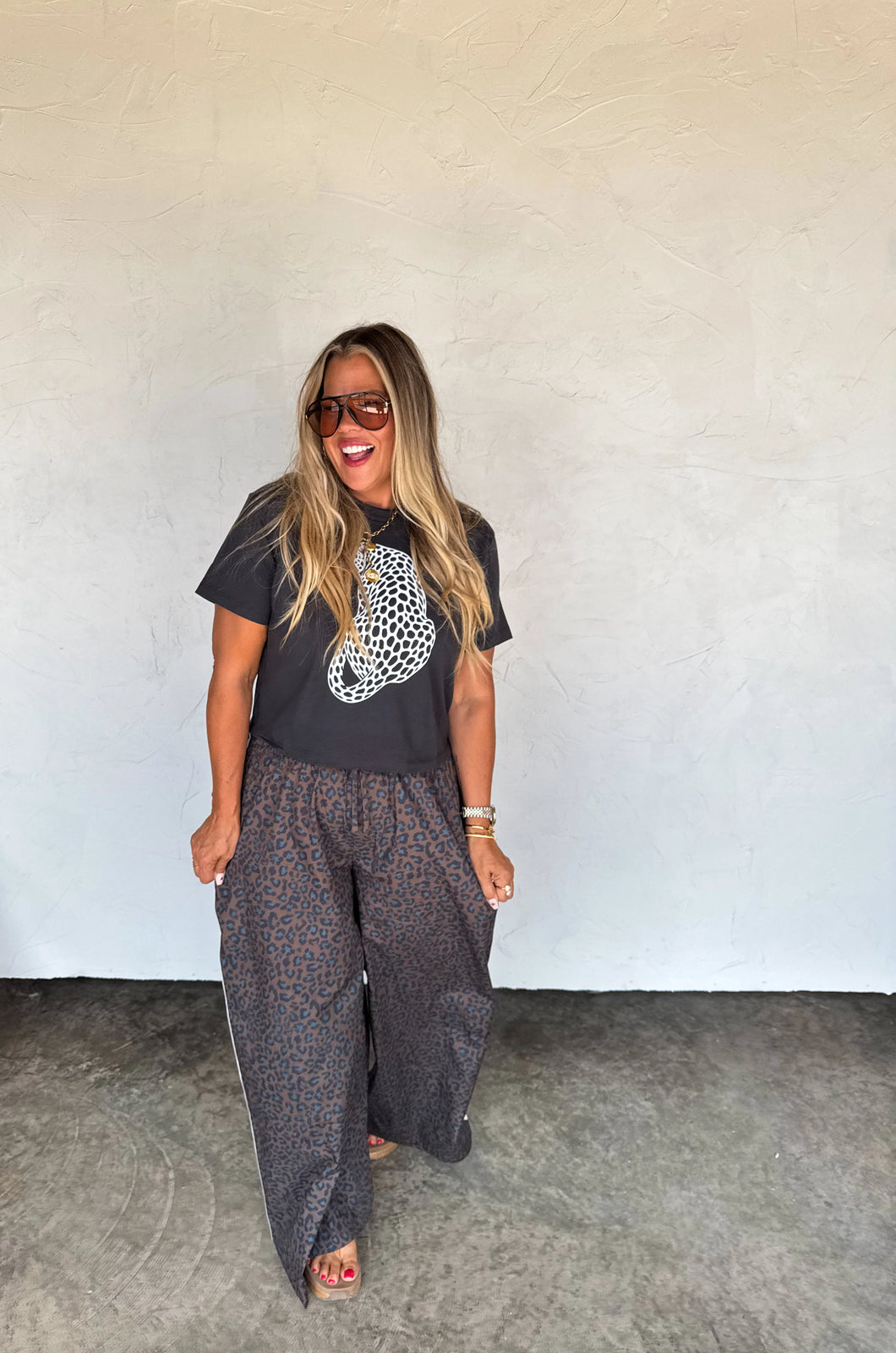 Cheetah Graphic Tee - Boxy Fit - Almost Cropped