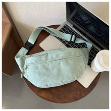Load image into Gallery viewer, CORDUROY CROSSBODY SLING FANNY PACK BELT BUM BAG | OFF WHITE
