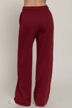Load image into Gallery viewer, Straight Leg Inner Fleece Jogger Pants  : BRG-burgundy / L
