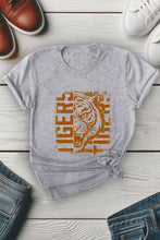Load image into Gallery viewer, Distressed Tiger Unisex Round Neck Tee: H Grey/Brwn / S / Graphic T-Shirt
