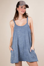 Load image into Gallery viewer, ND31251-Mineral Washed Knit Mini Dress with Shorts Inside : HOT PINK / S-M-L/2-2-2

