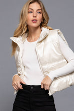 Load image into Gallery viewer, High Neck Zip Up Vest: TPE-taupe
